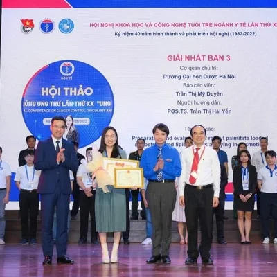 Sinh viên của Khoa BC&CNDP đạt Giải nhất Hội nghị khoa học tuổi trẻ ngành Y tế lần thứ XXI